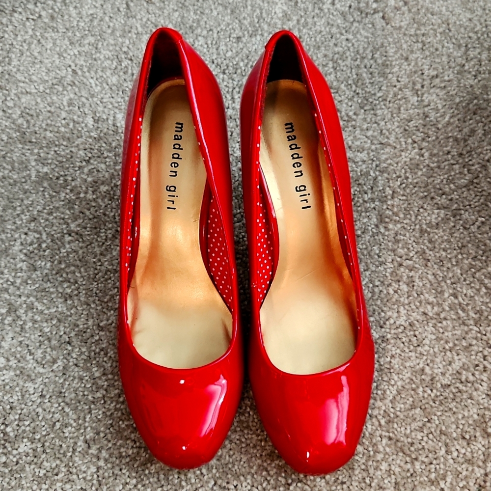 Bright red Madden Girl Heels